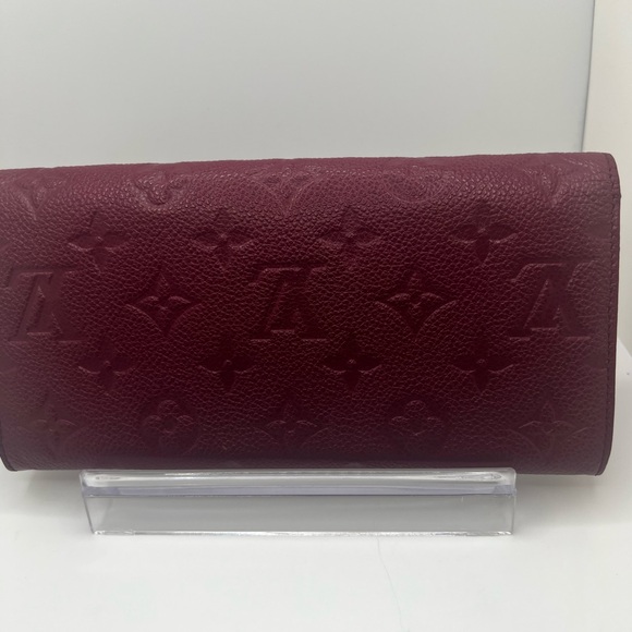 GUC Louis Vuitton Monogram Empreinte Burgundy Curieuse Wallet - Picture 3 of 11